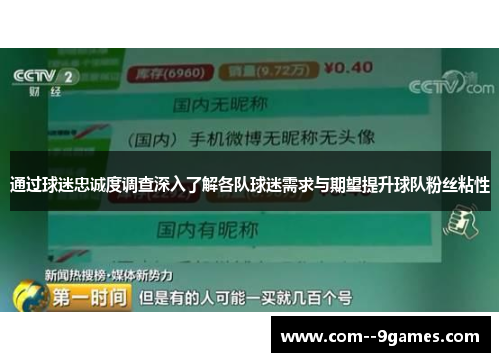 通过球迷忠诚度调查深入了解各队球迷需求与期望提升球队粉丝粘性